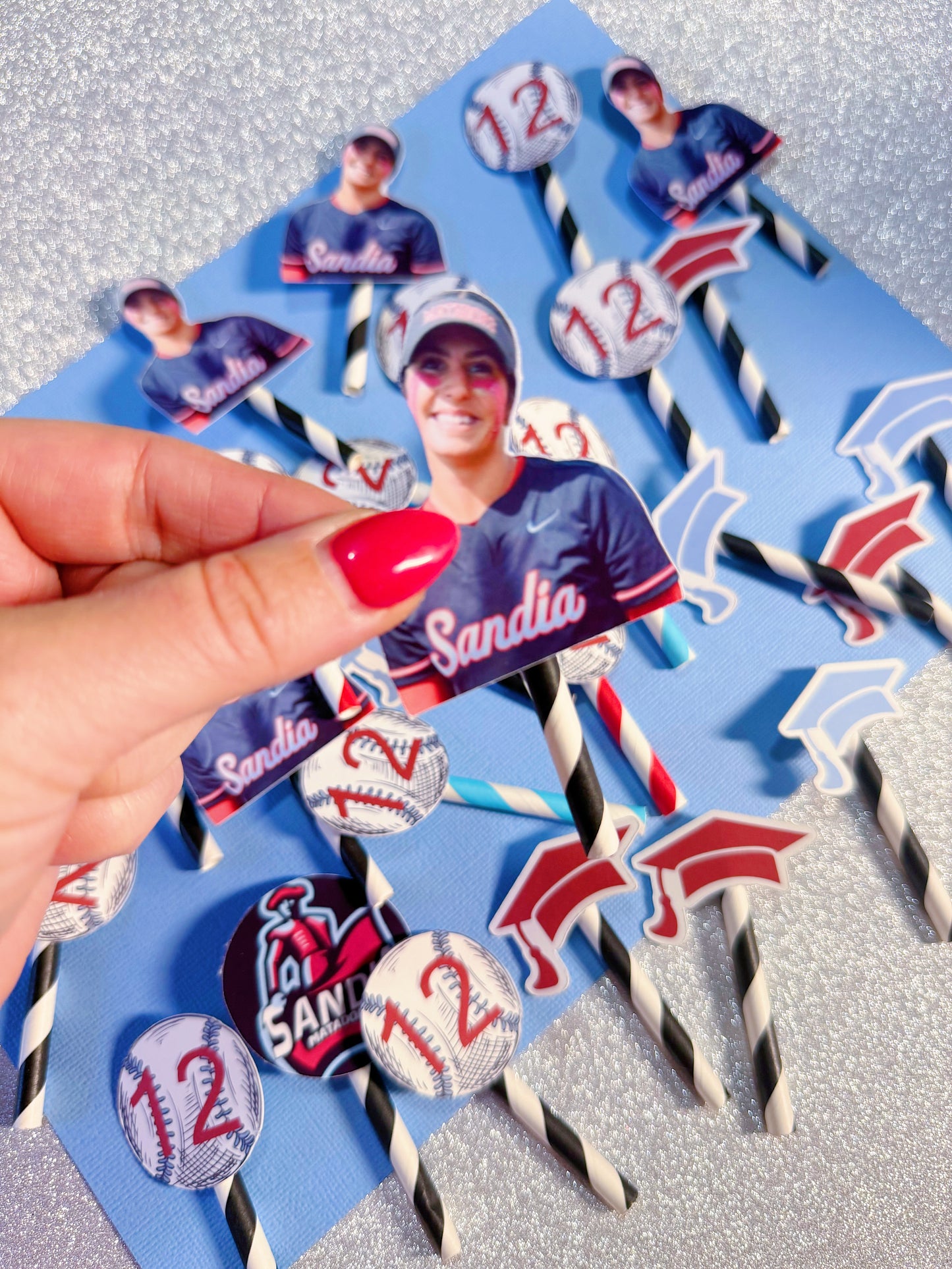 Graduation Printed Cupcake Toppers - Custom Design