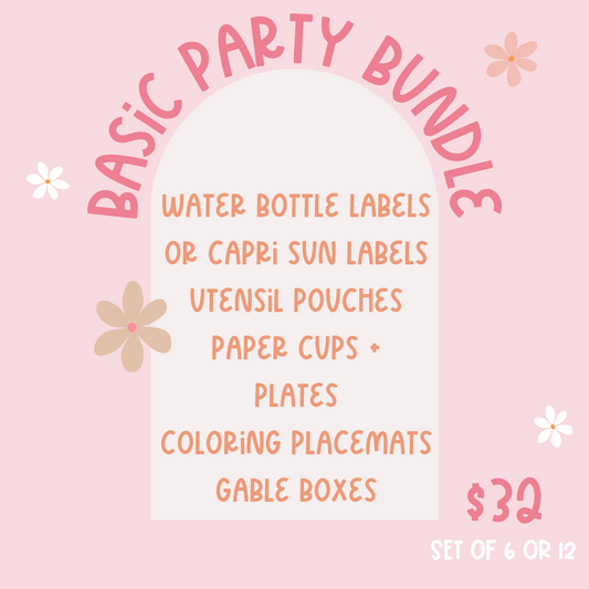 BASIC Kids Activity Table Setup Party Bundle Package - Any Theme