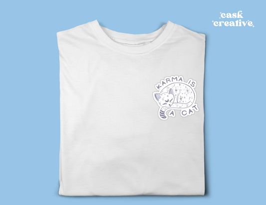 Adult and Youth T-shirt Pocket Design: TS Era Karma is a Cat