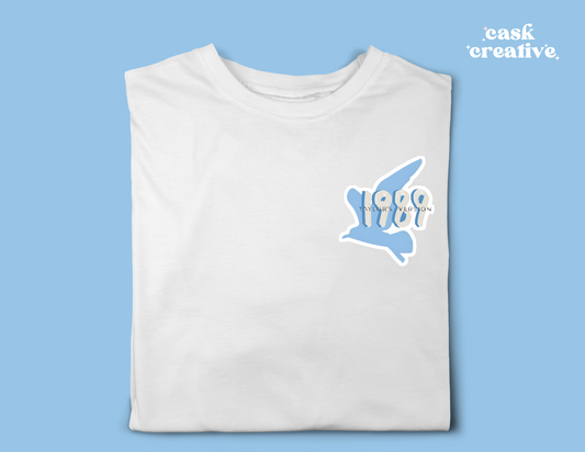 Adult and Youth T-shirt Pocket Design: TS Era Seagull 1989 Blue