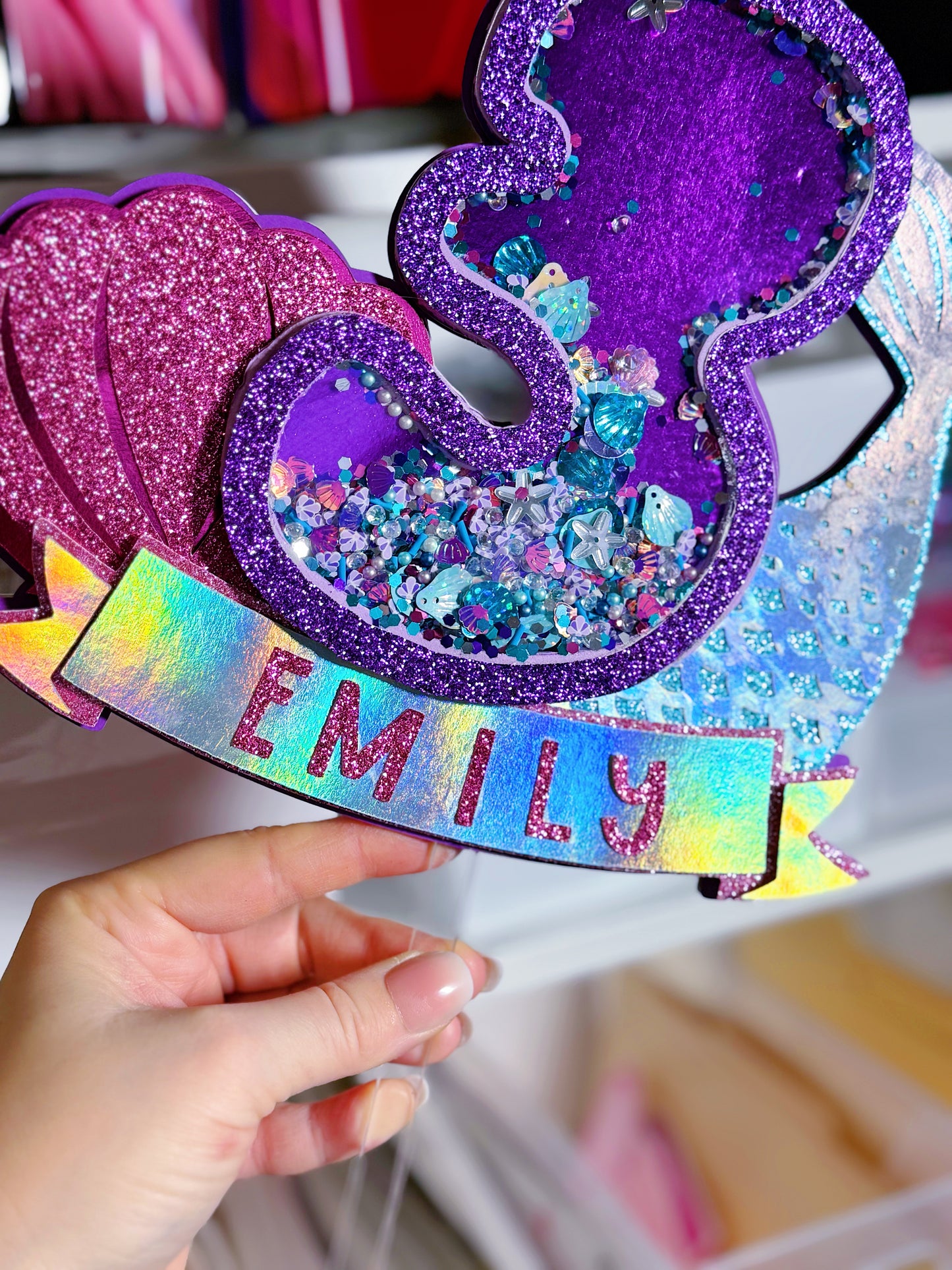 3D Shaker Glitter Birthday Cake Topper: Custom - ANY THEME