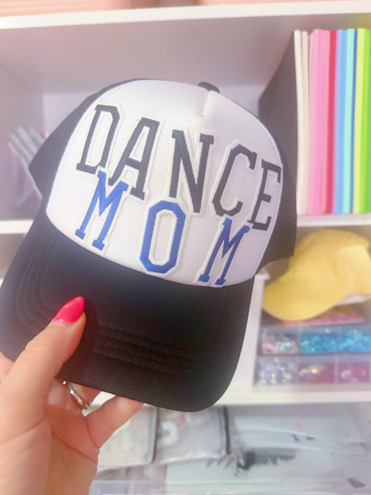 Sports Mom Trucker Hat with Patches - Dance / Cheer Mom