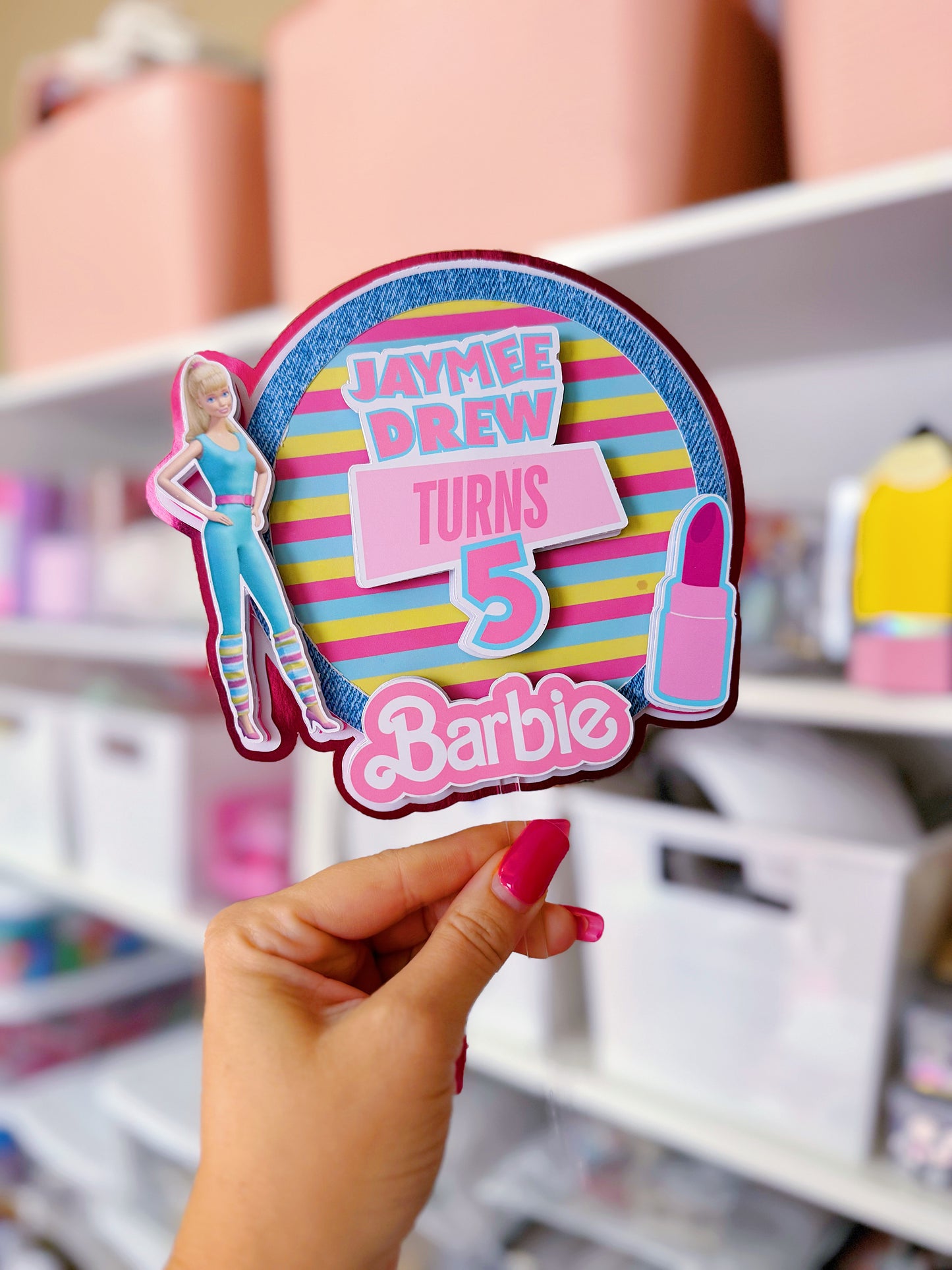 Birthday 3D Printed Cake Topper: Custom - ANY THEME