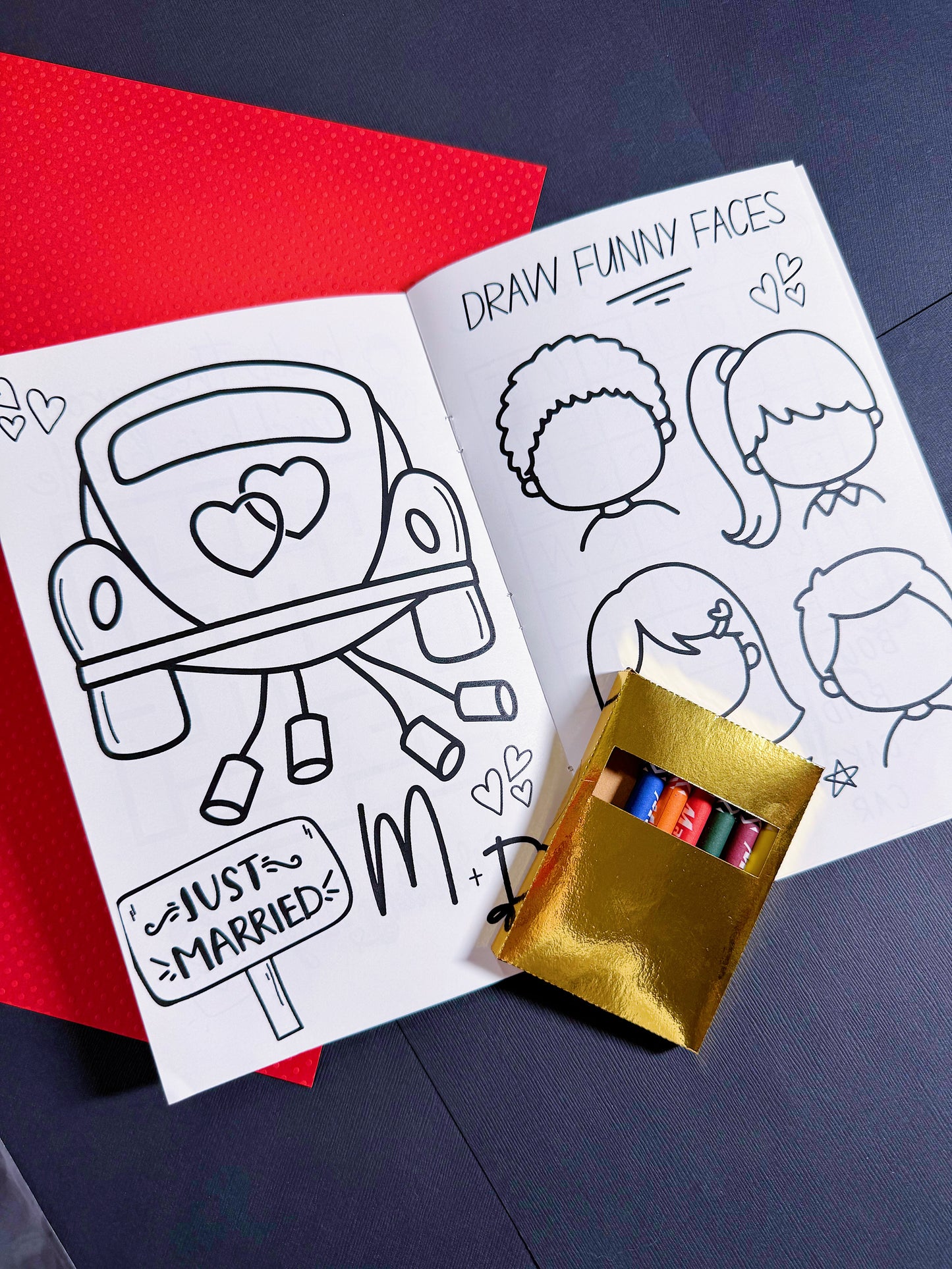 Custom Personalized Wedding Kids Coloring Pages Activity Book Wedding Party Favors