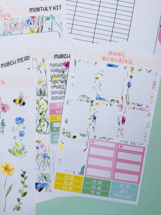 Planner Stickers: Gucci Spring Flora Weekly Planner Sticker Kit
