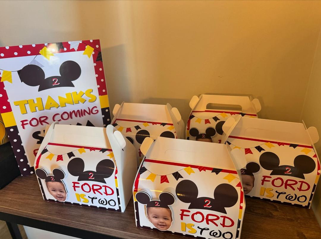 Birthday Gable Boxes Party Favor Bundles with Toys: Custom ANY THEME