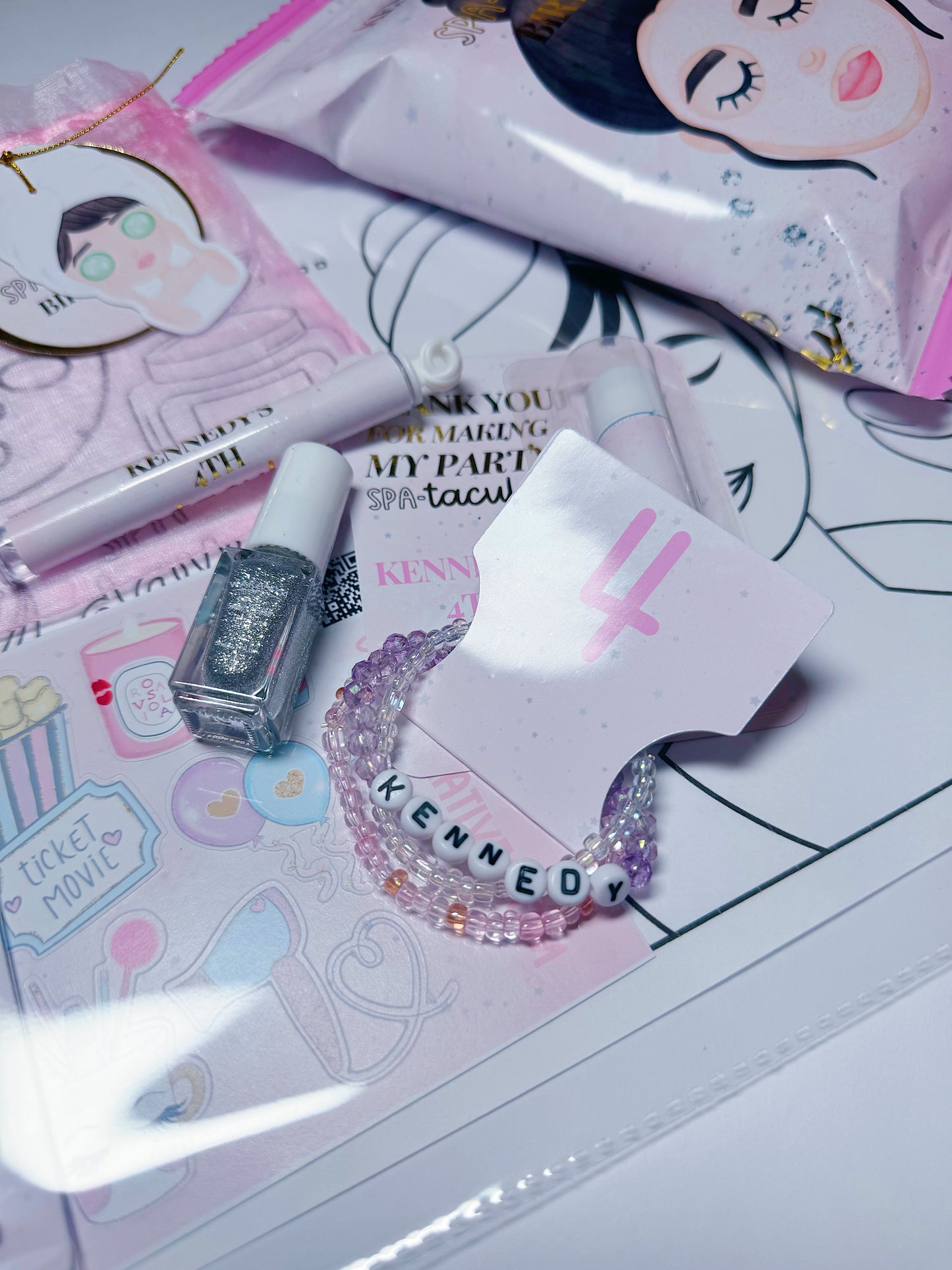 Party Favor Gift Beaded Bracelet with Name