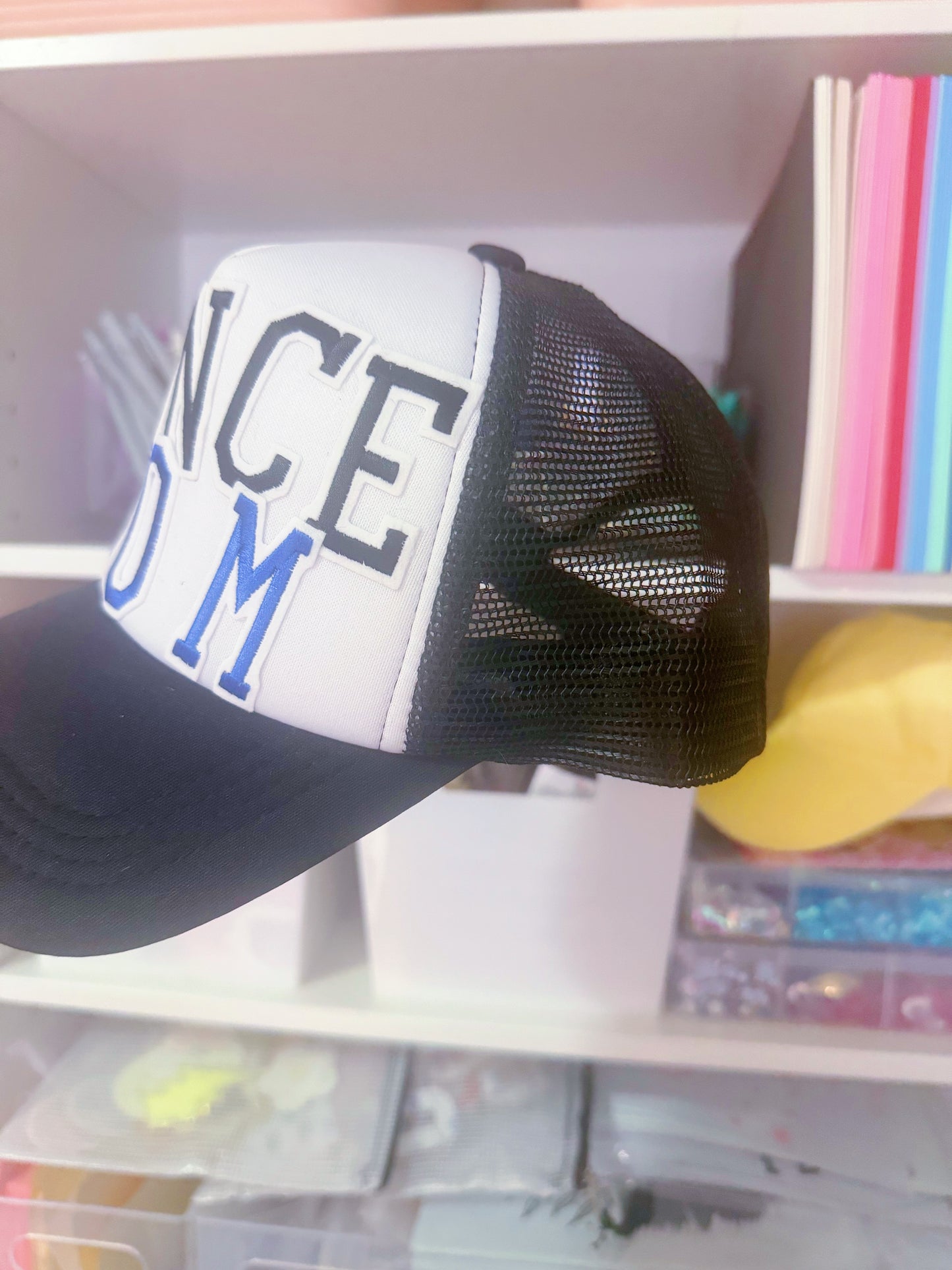 Sports Mom Trucker Hat with Patches - Dance / Cheer Mom