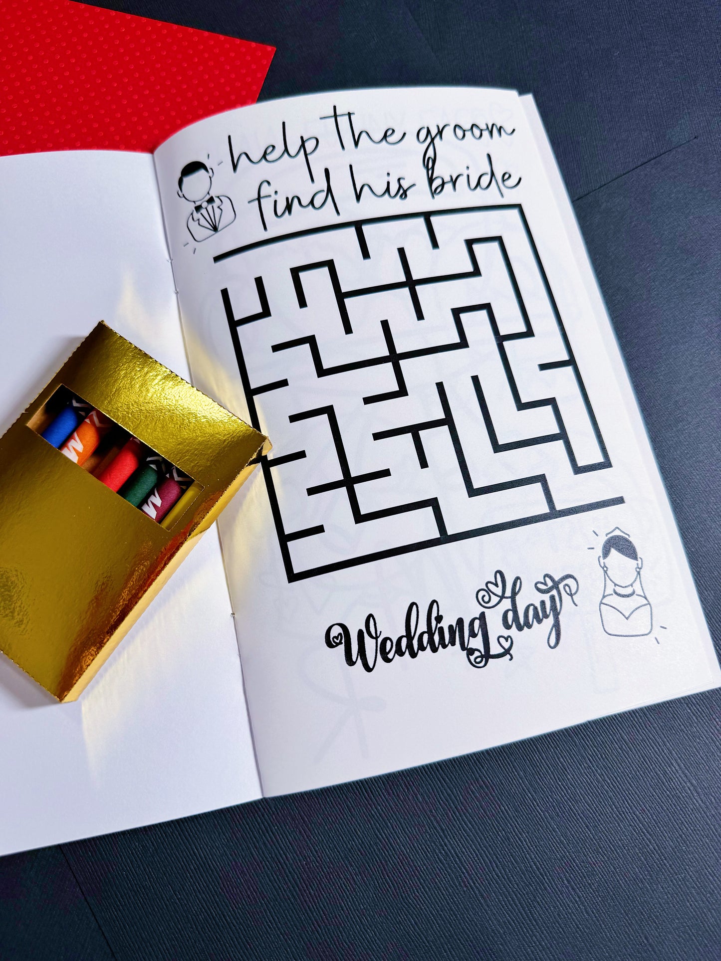 Custom Personalized Wedding Kids Coloring Pages Activity Book Wedding Party Favors
