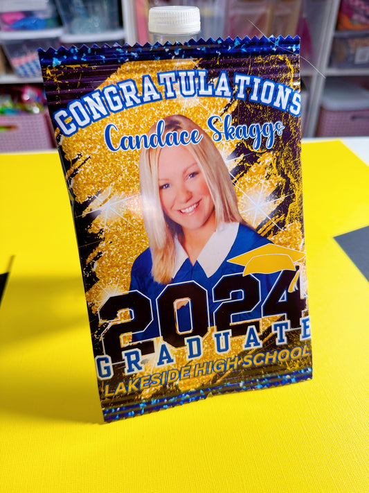 Graduation 2024 Chip Bags: Set of 12 Printed Party Favors
