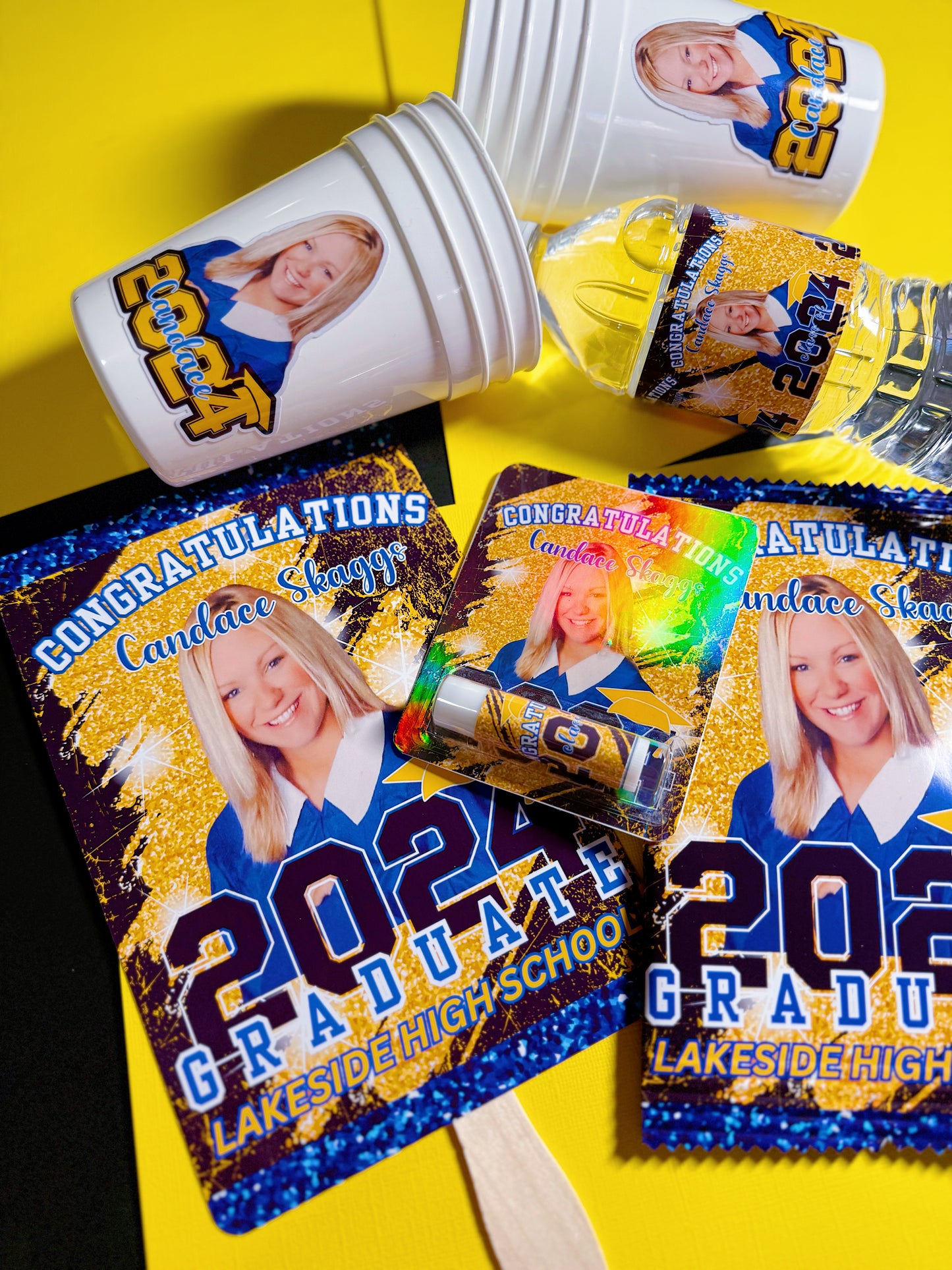 Graduation 2024 Double Sided Fan: With Custom Wording and Photo