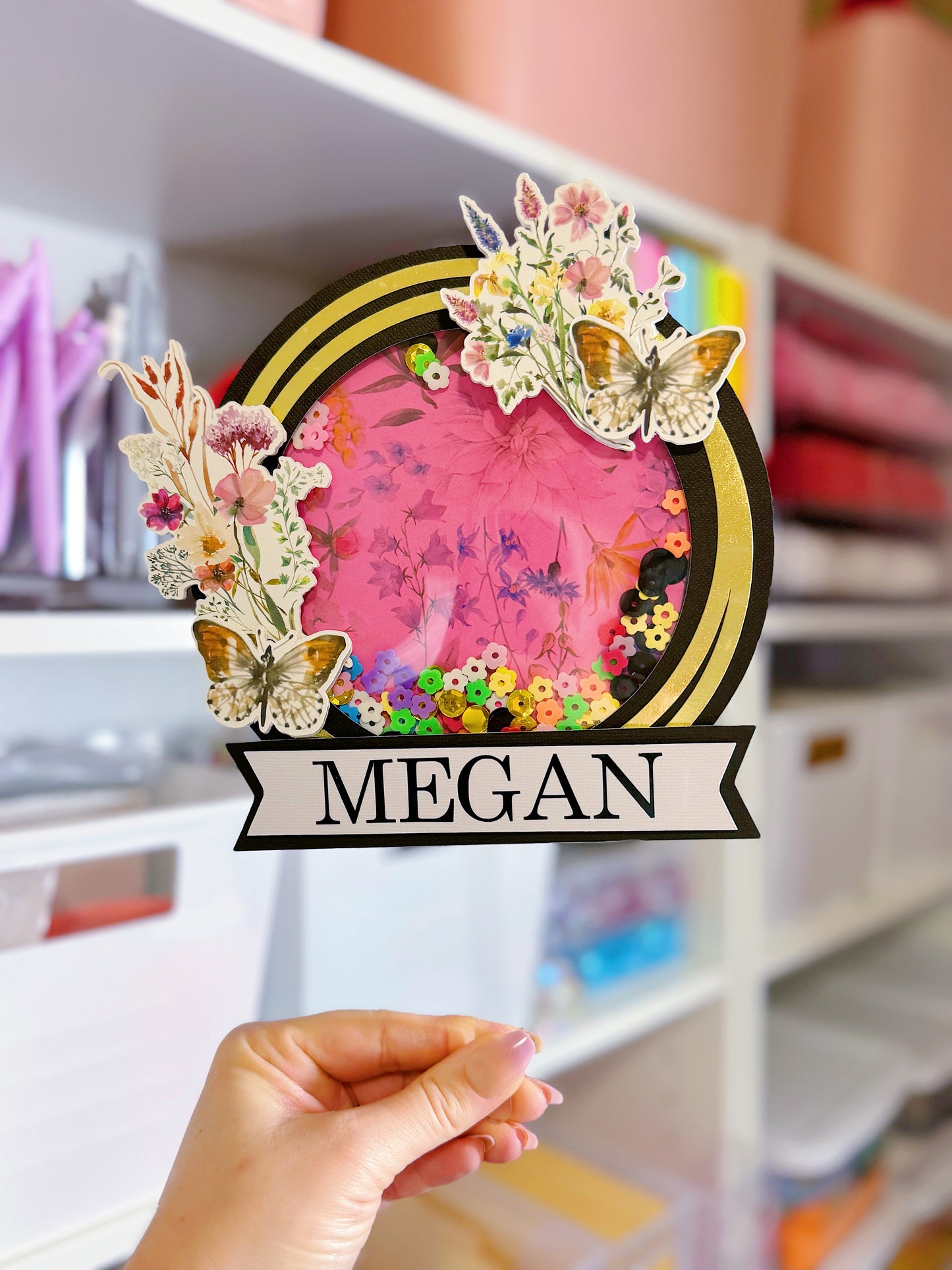 3D Shaker Glitter Birthday Cake Topper: Custom - ANY THEME