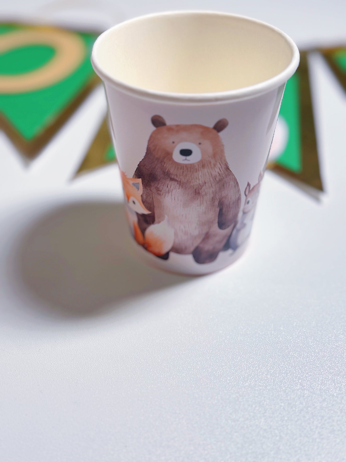 Woodland Animals Paper Cups, Set of 12