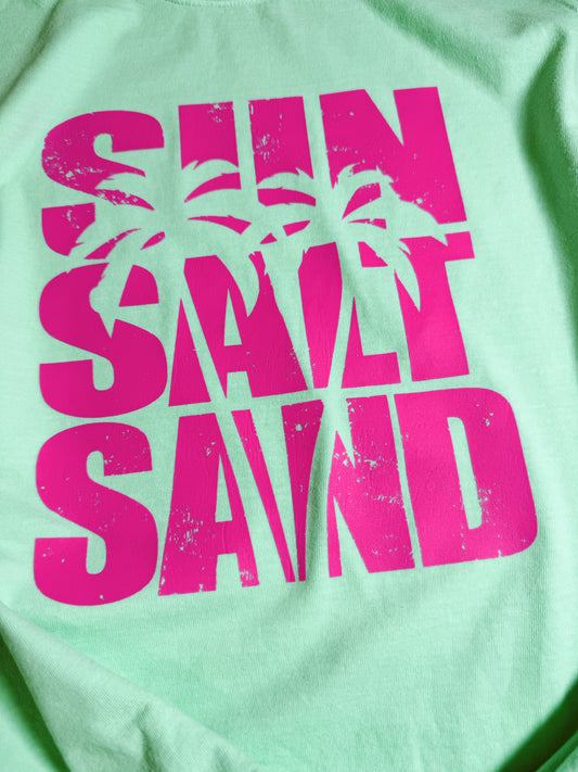 Adult T-shirt Summer Sun Salt Sand