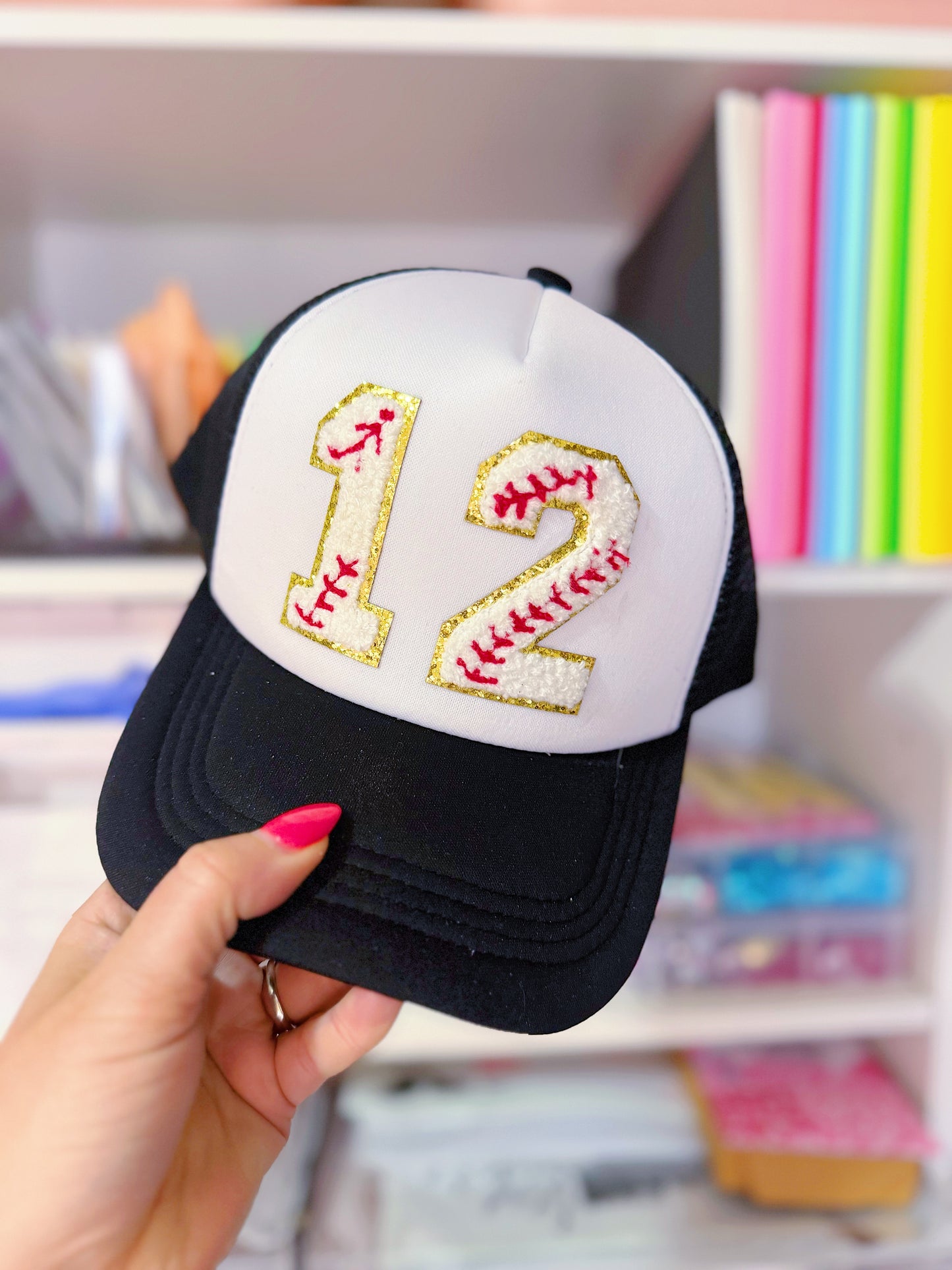 Trucker Hat with Chenille Patches - Choose your patches