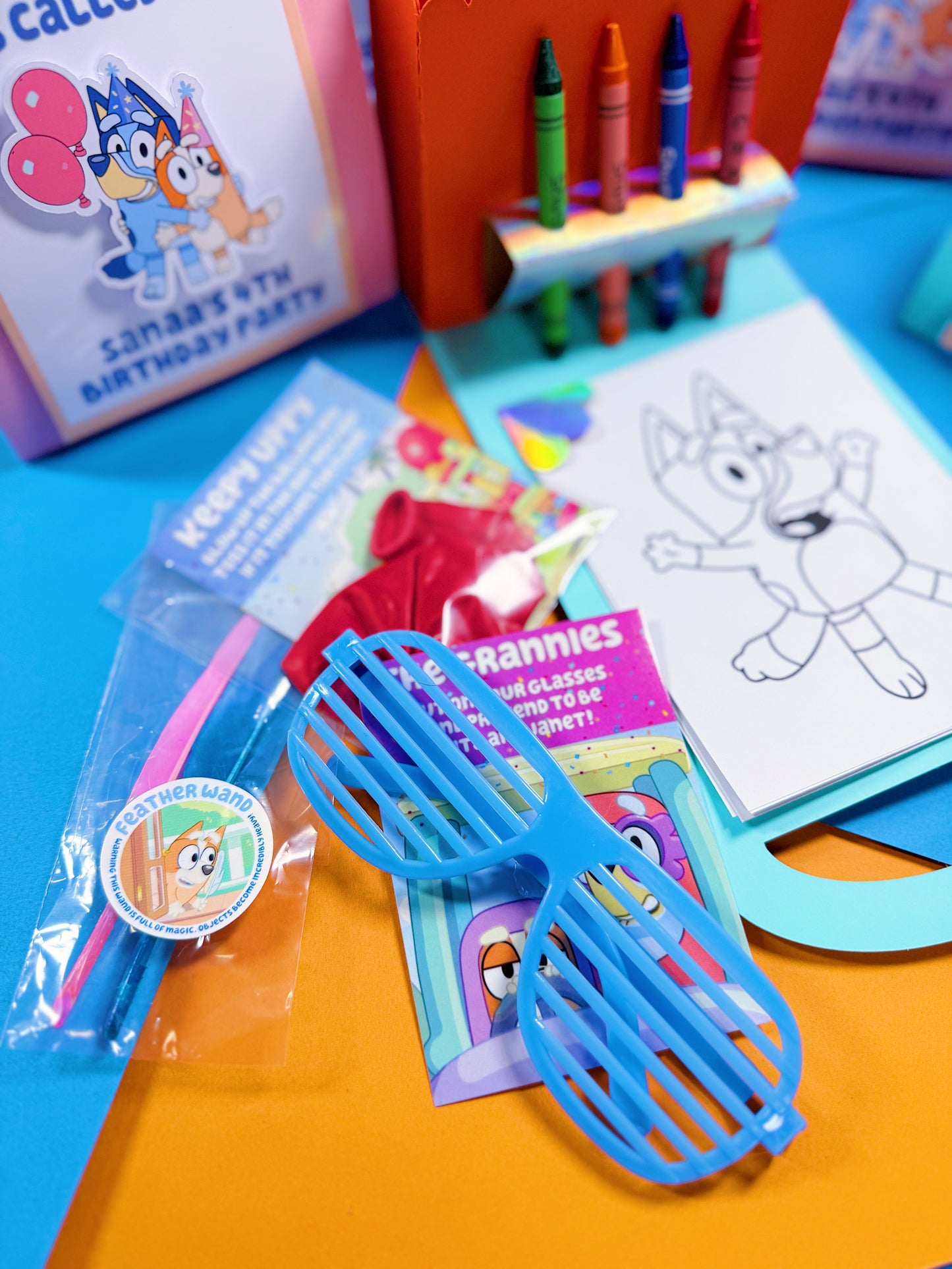 Party Favor Suitcase with Mini Coloring Pages and Toys : Any Theme