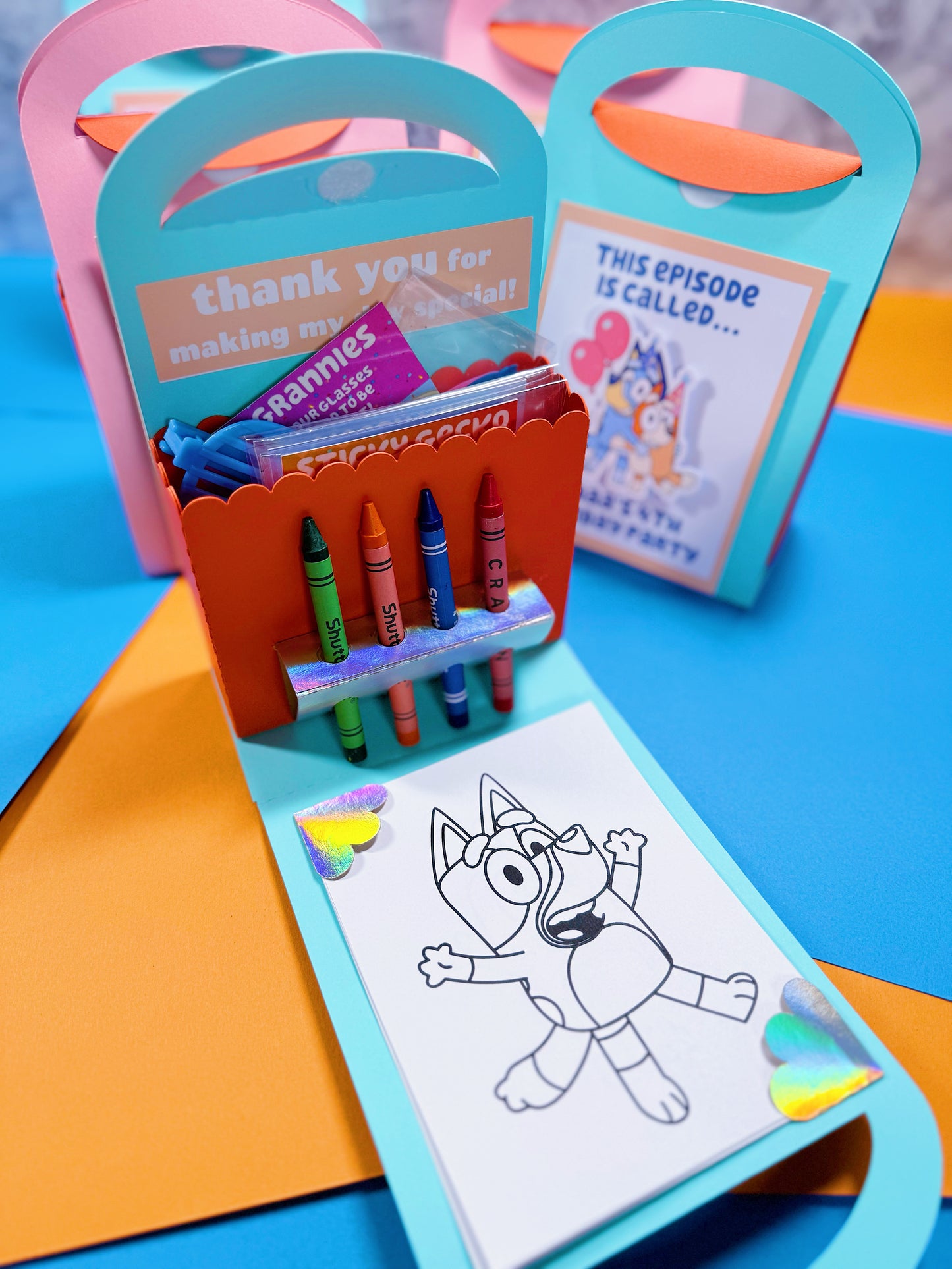 Party Favor Suitcase with Mini Coloring Pages and Toys : Any Theme