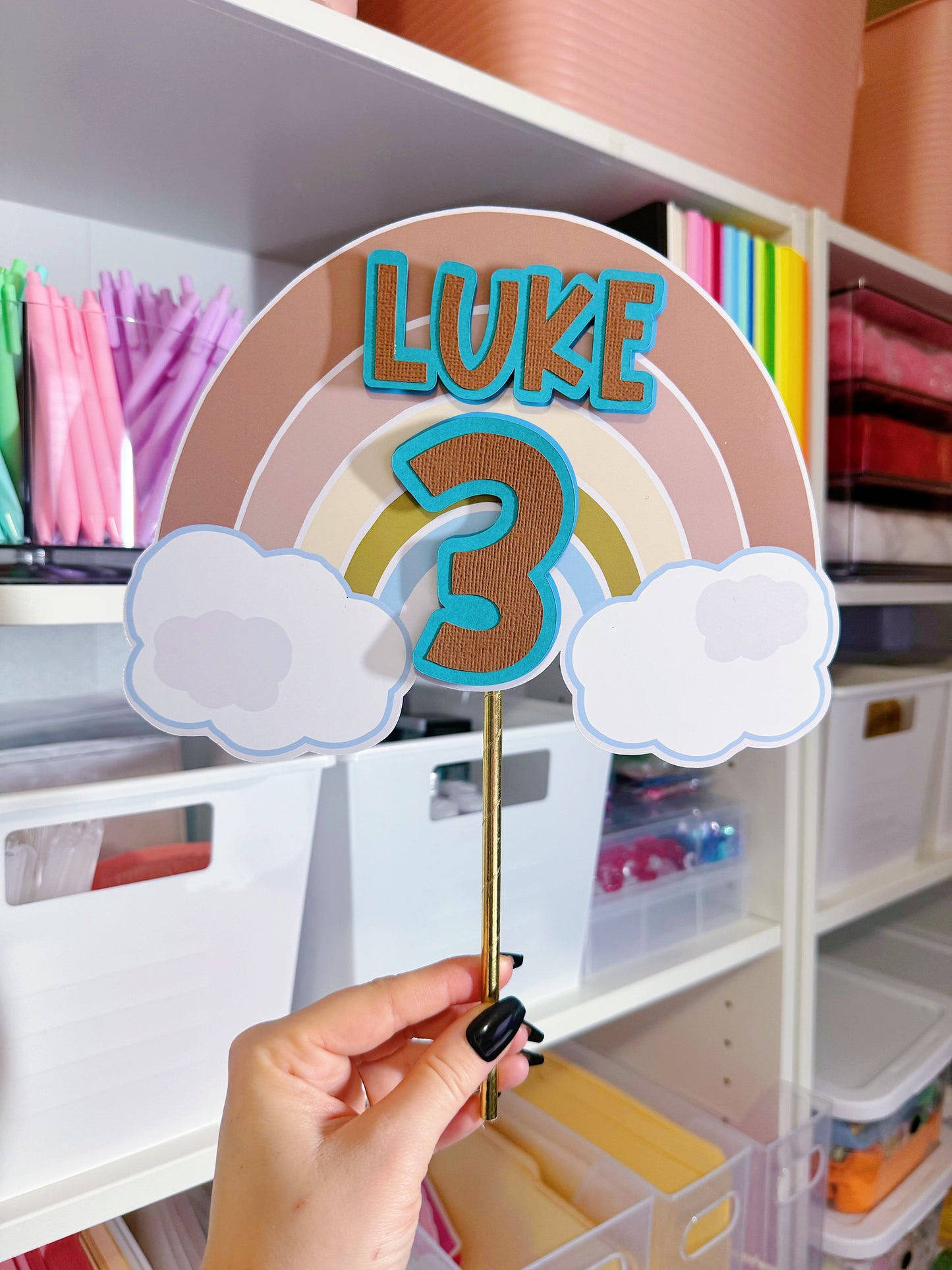 Basic 3D Cake Topper: Custom with Name and Age - ANY THEME