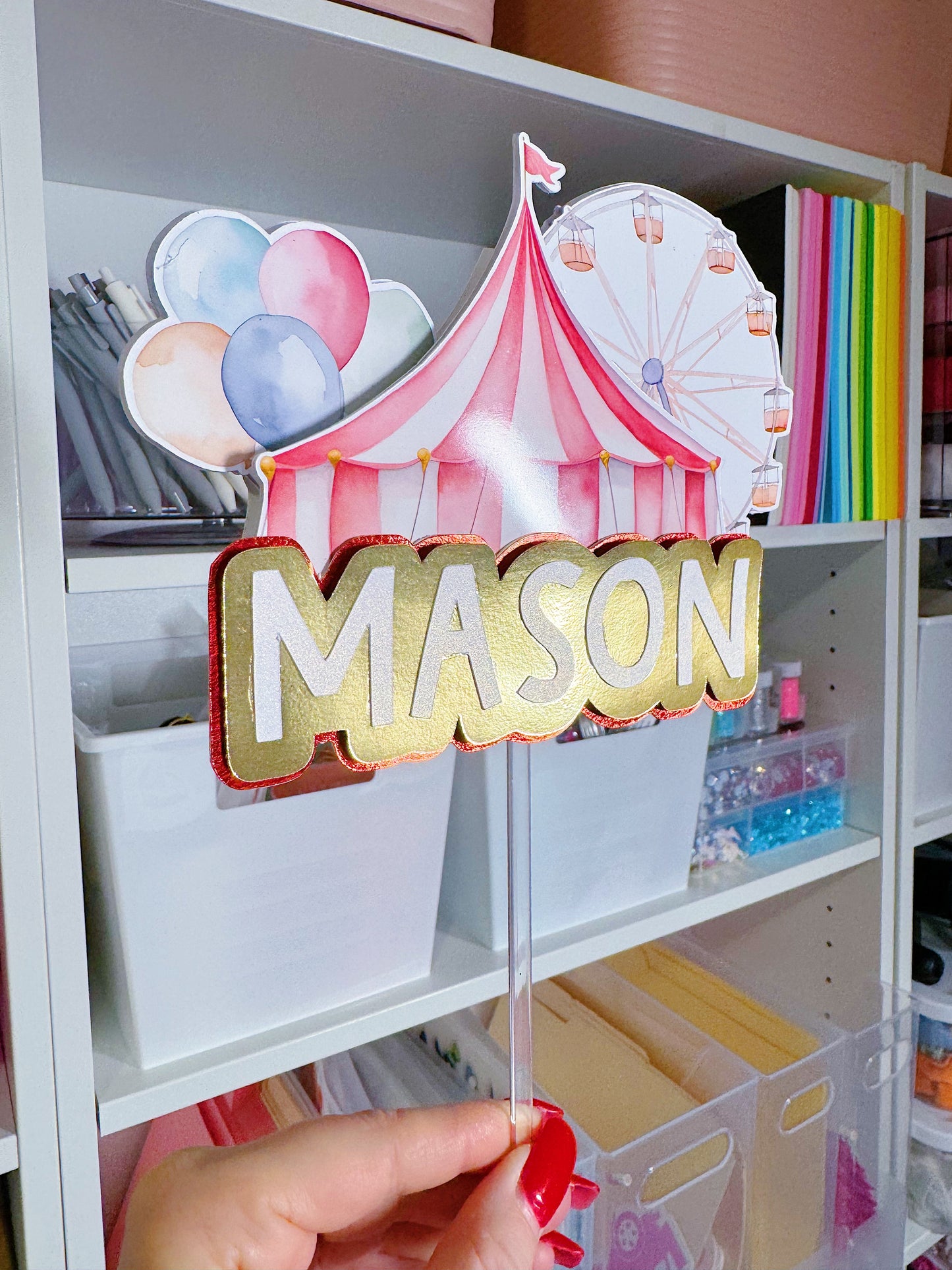 Basic 3D Cake Topper: Custom with Name and Age - ANY THEME