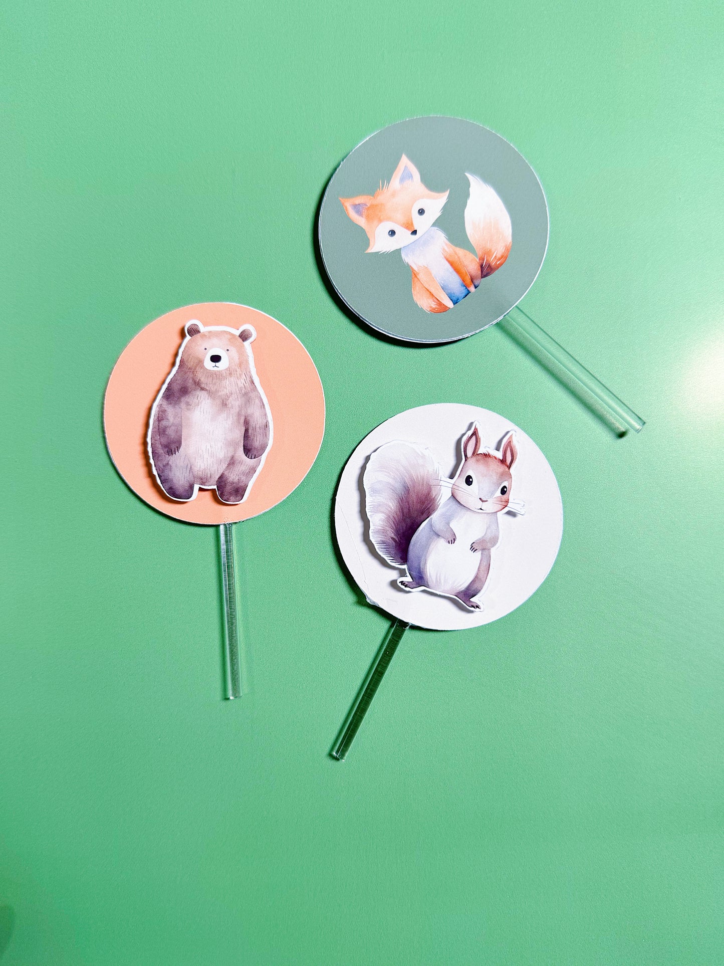 Woodland Animals Cupcake Toppers, Printed Variety Pack Set of 14