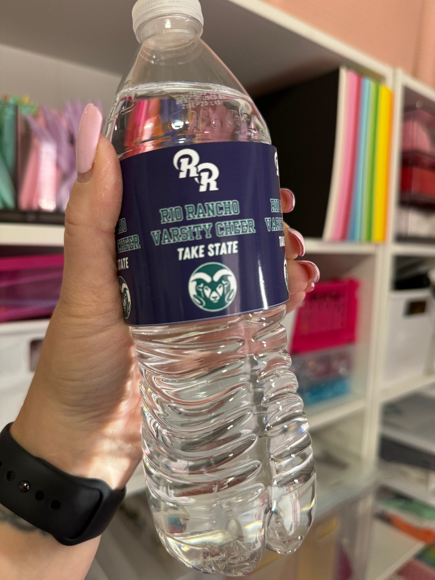Cheer/Sports Water Bottle Labels Printed Party Favors: Custom ANY THEME