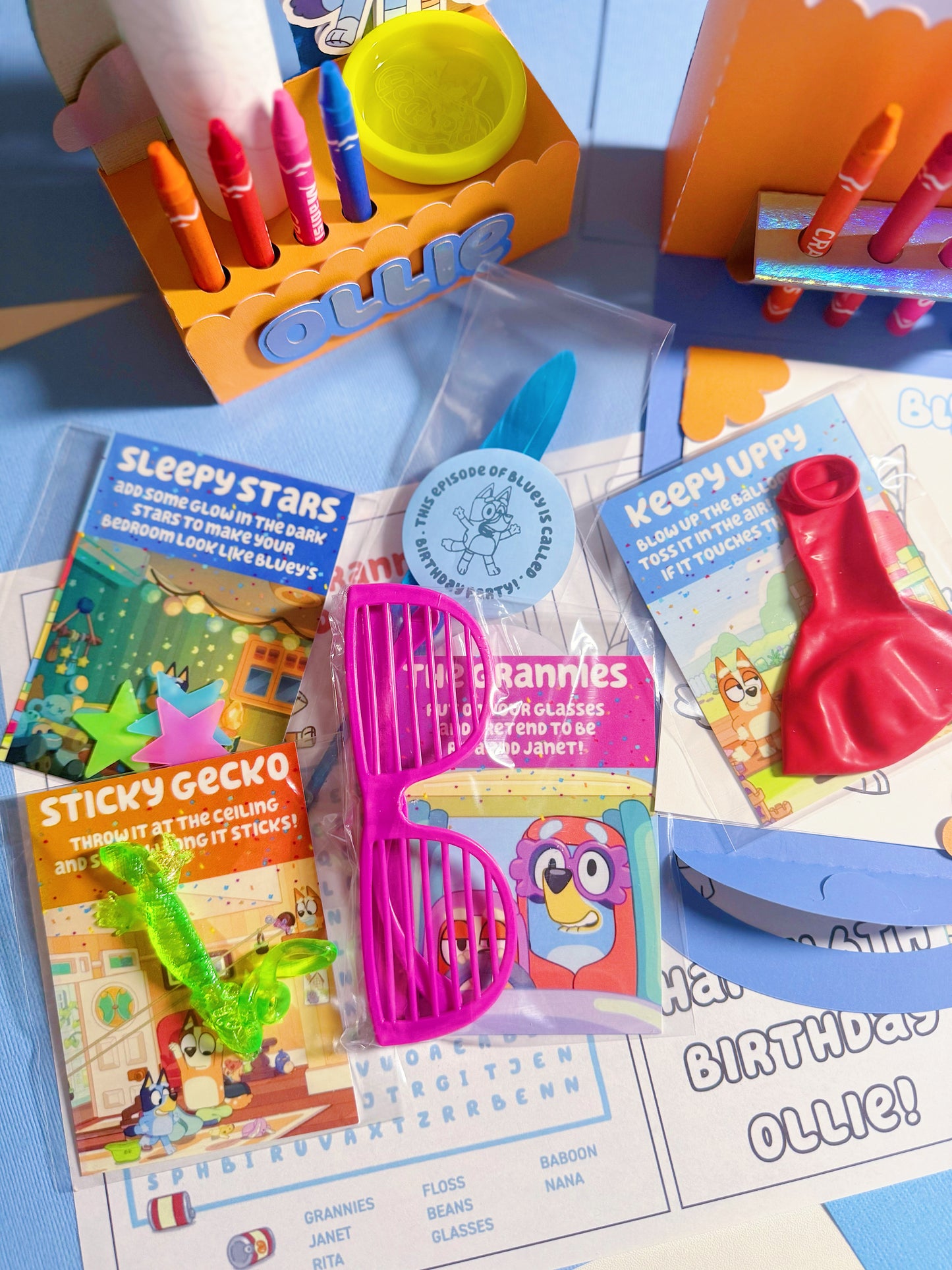 Party Favor Suitcase with Mini Coloring Pages and Toys : Any Theme