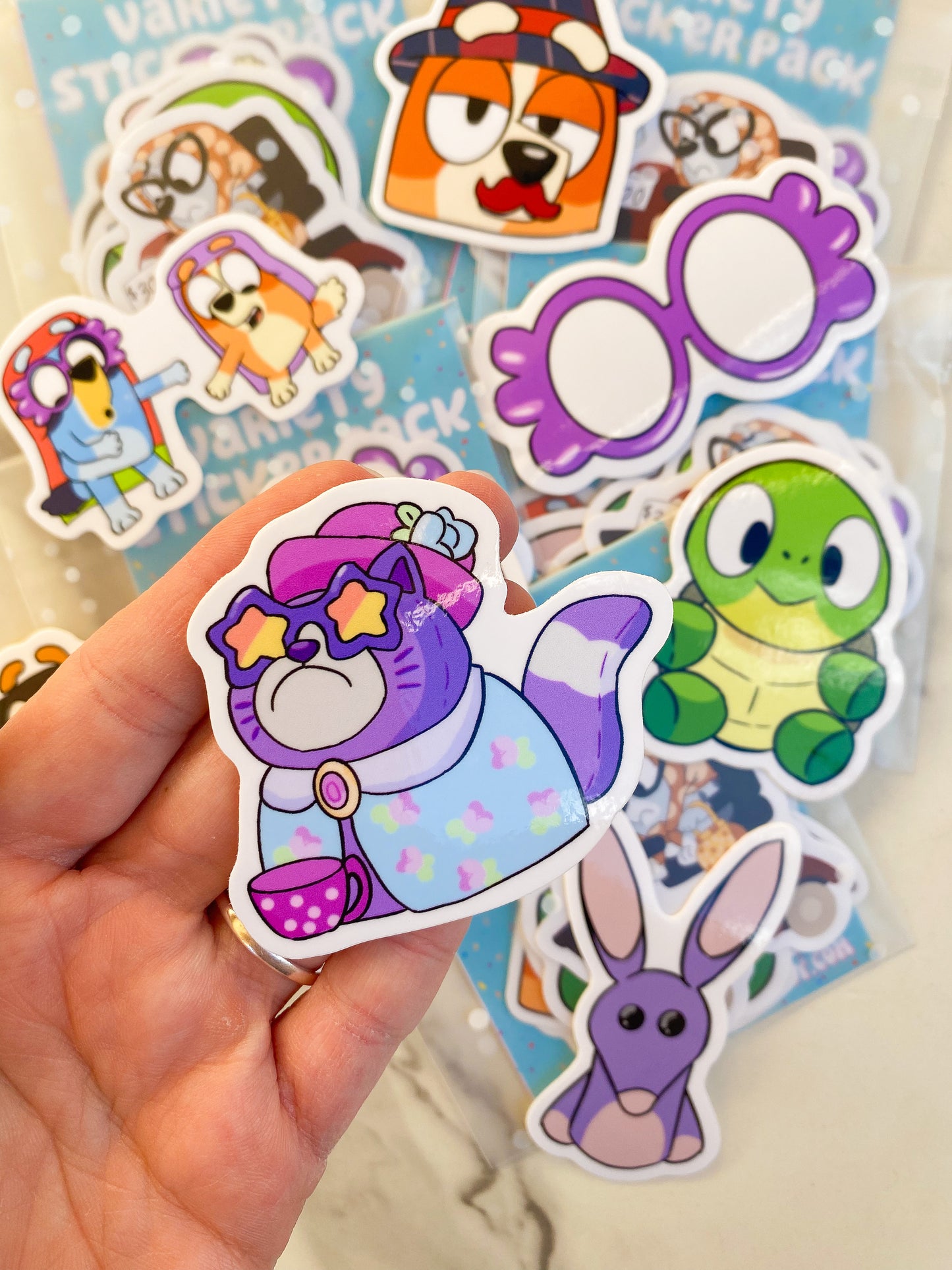 Bluey Birthday Variety Pack of Stickers: Party Favors Die Cut Stickers