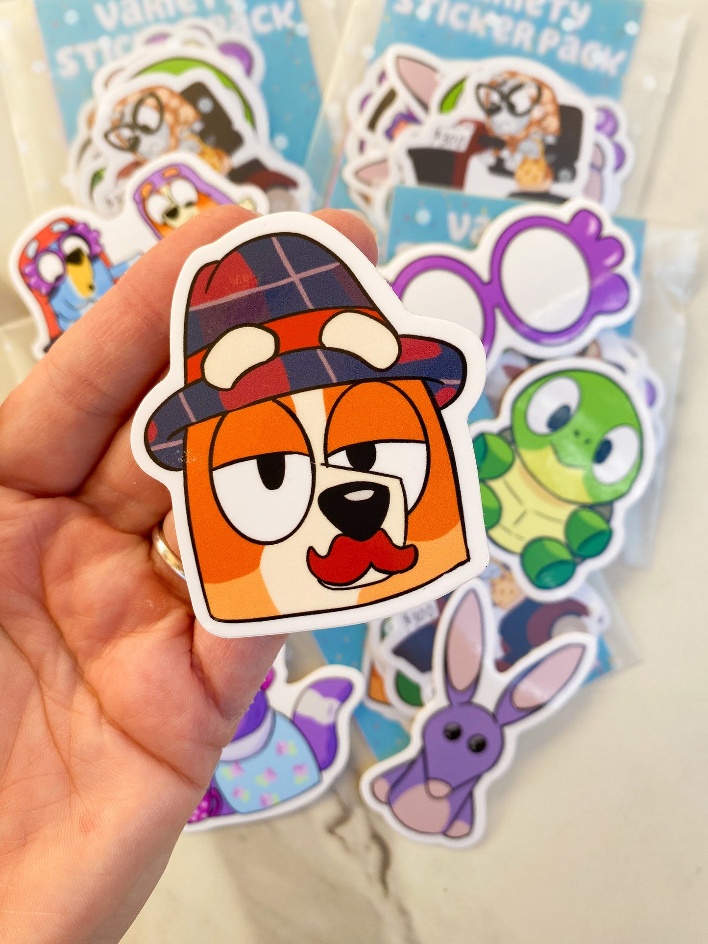 Bluey Birthday Variety Pack of Stickers: Party Favors Die Cut Stickers