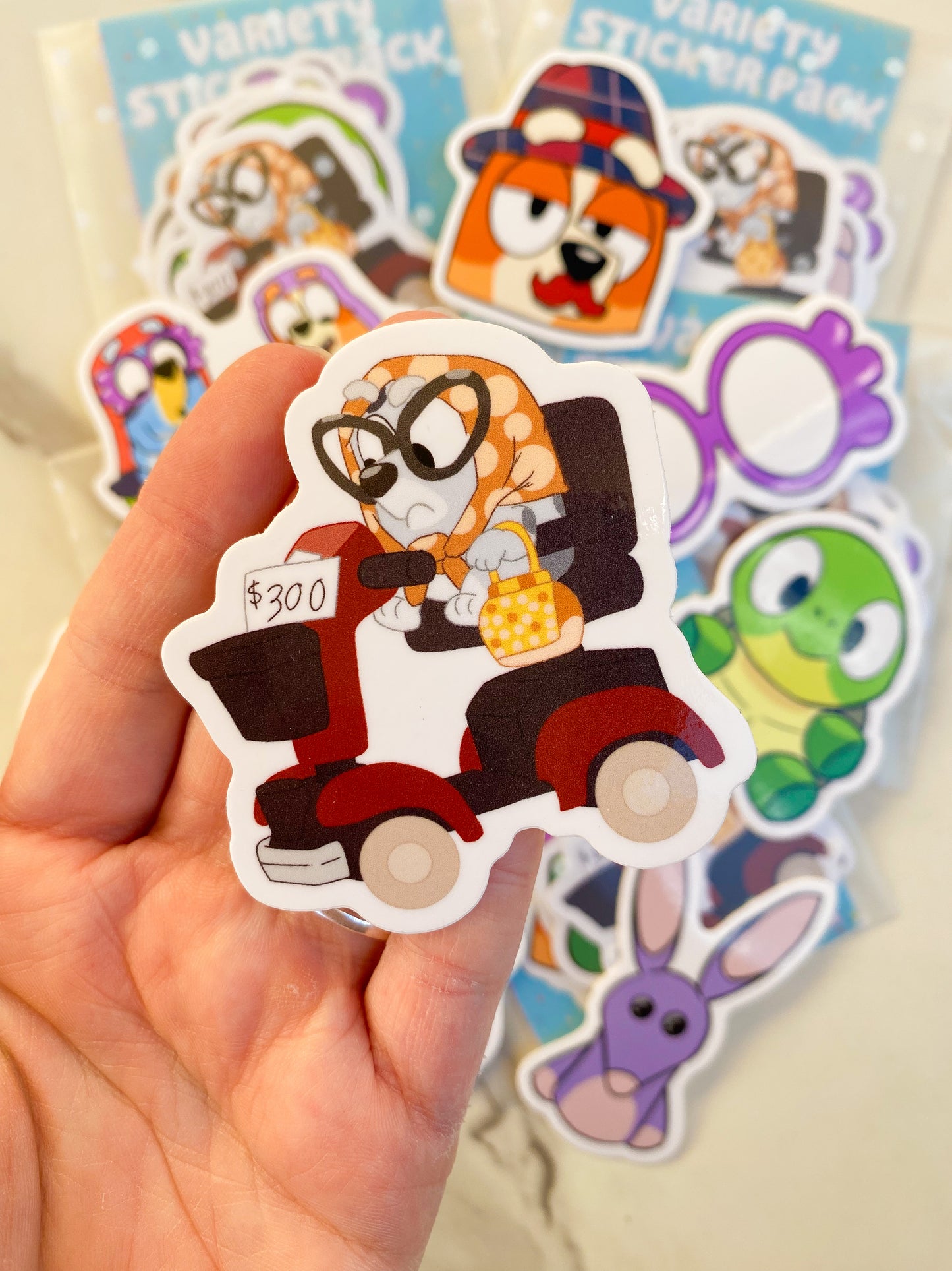 Bluey Birthday Variety Pack of Stickers: Party Favors Die Cut Stickers