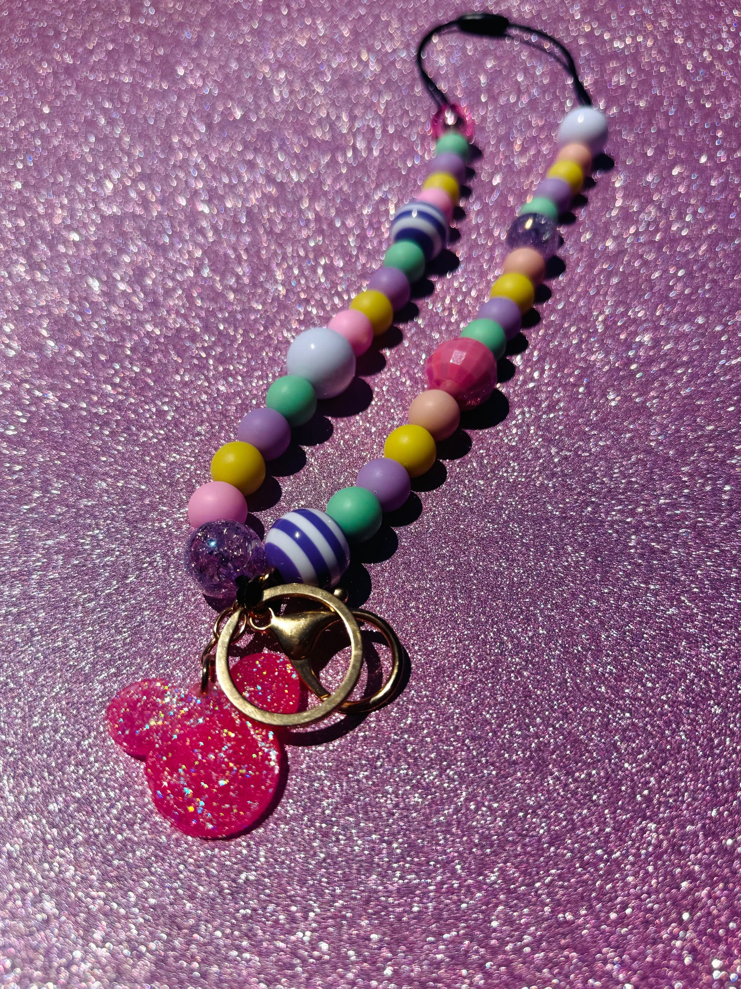 Teacher Beaded Lanyard Badge Holder (full beads)