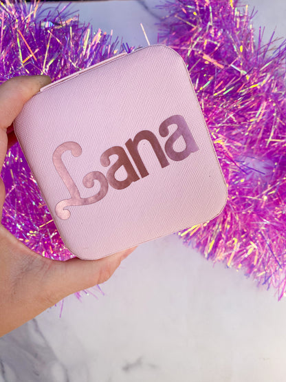 Gifts: Blush Pink Jewelry Case Custom with Name