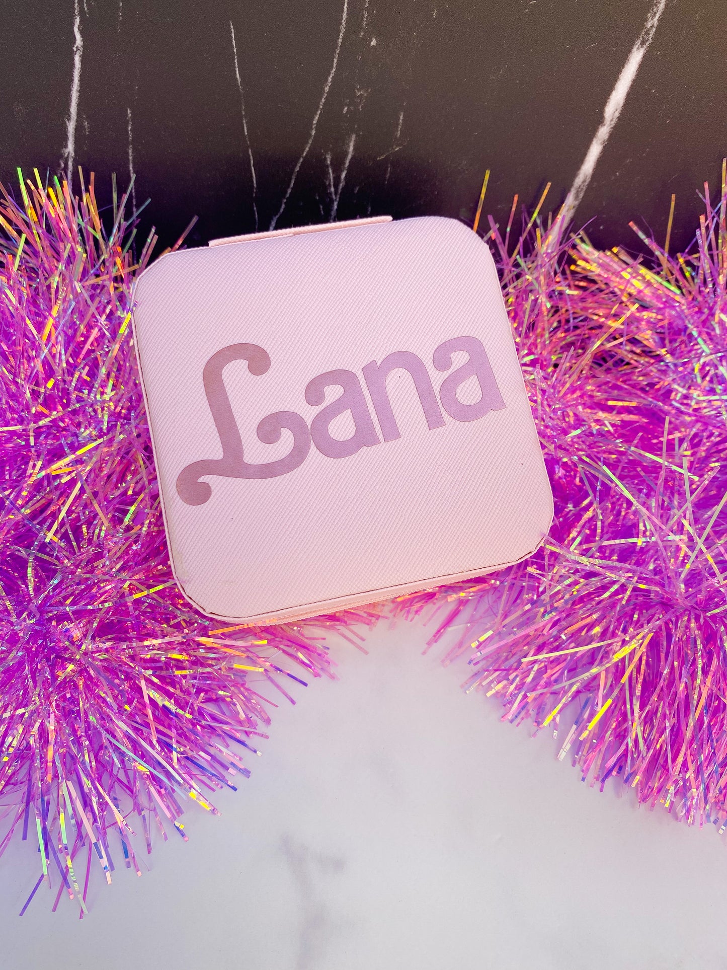 Gifts: Blush Pink Jewelry Case Custom with Name