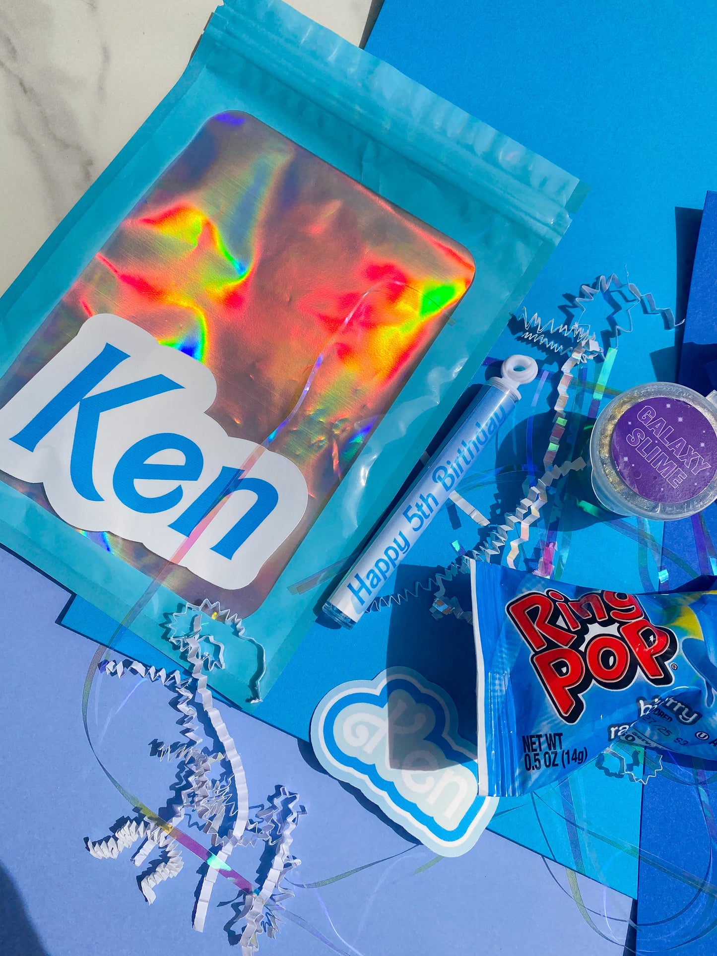 Party Favor Mylar Bags with Toys - Blue Theme