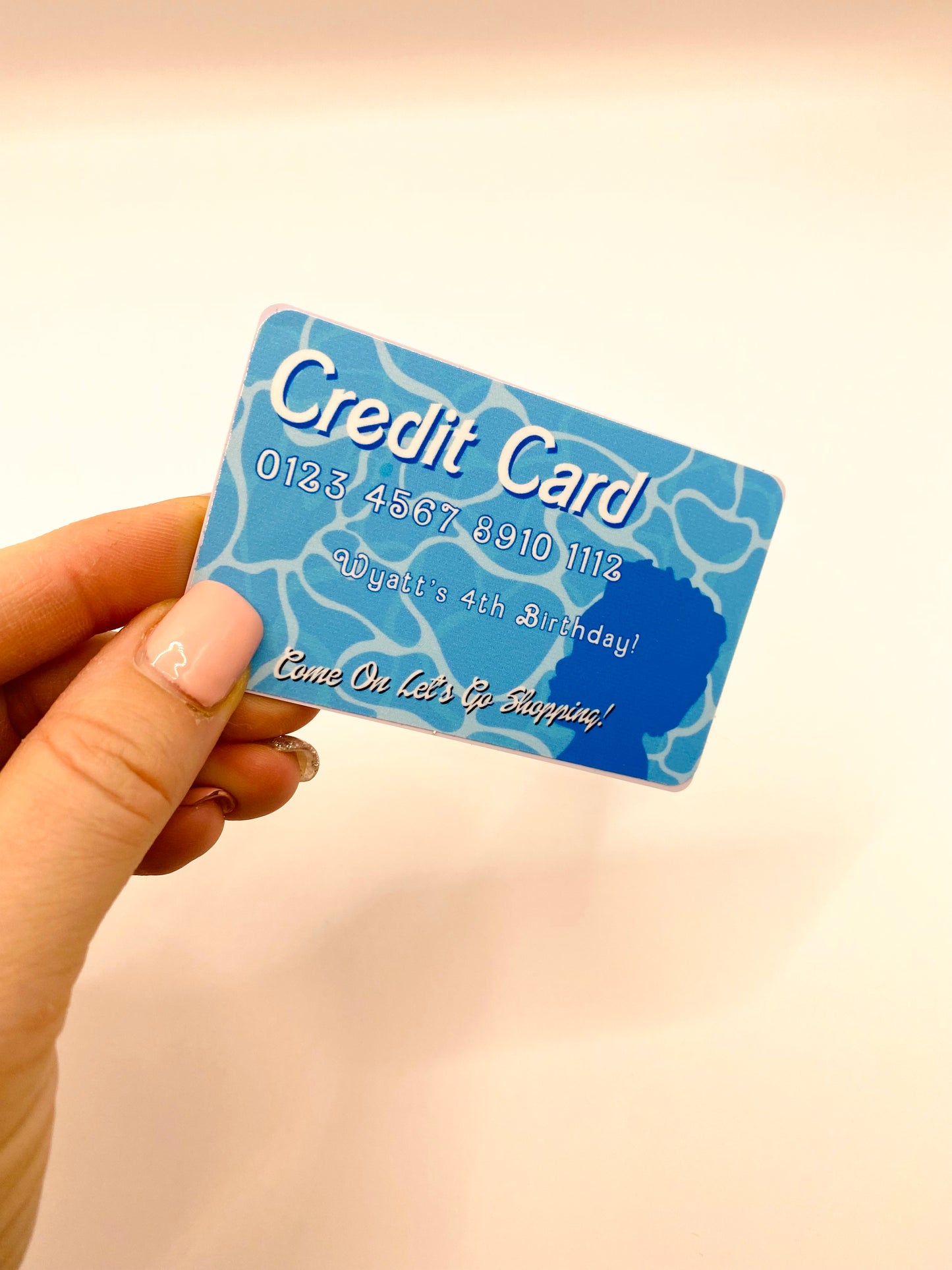 Pretend Birthday Credit Card Party Favors: Custom - ANY THEME