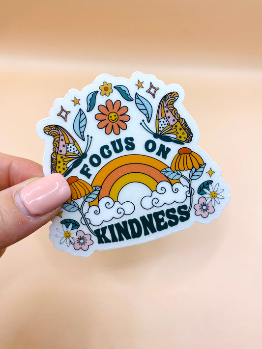 Die Cut Sticker: Floral Focus On Kindness