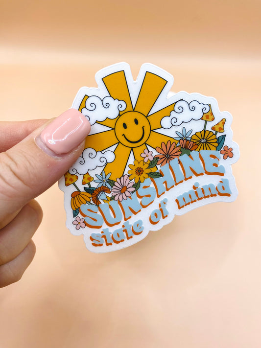 Die Cut Sticker: Floral Sunshine State of Mind