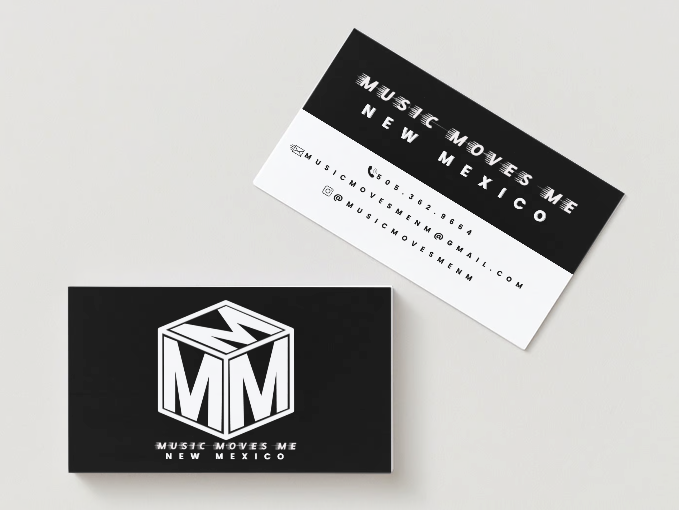 Custom Printed Business Cards: Music Moves Me NM