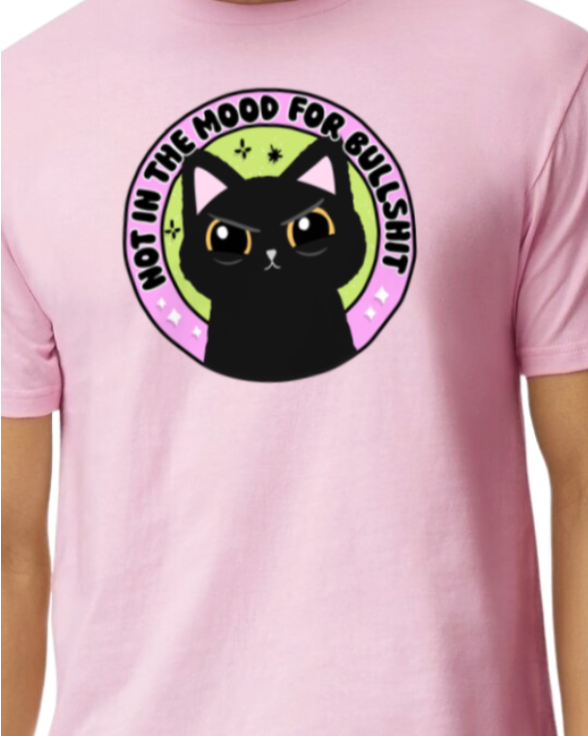 Funny Adult T-shirt and Tote Bags: Not in the Mood Cat