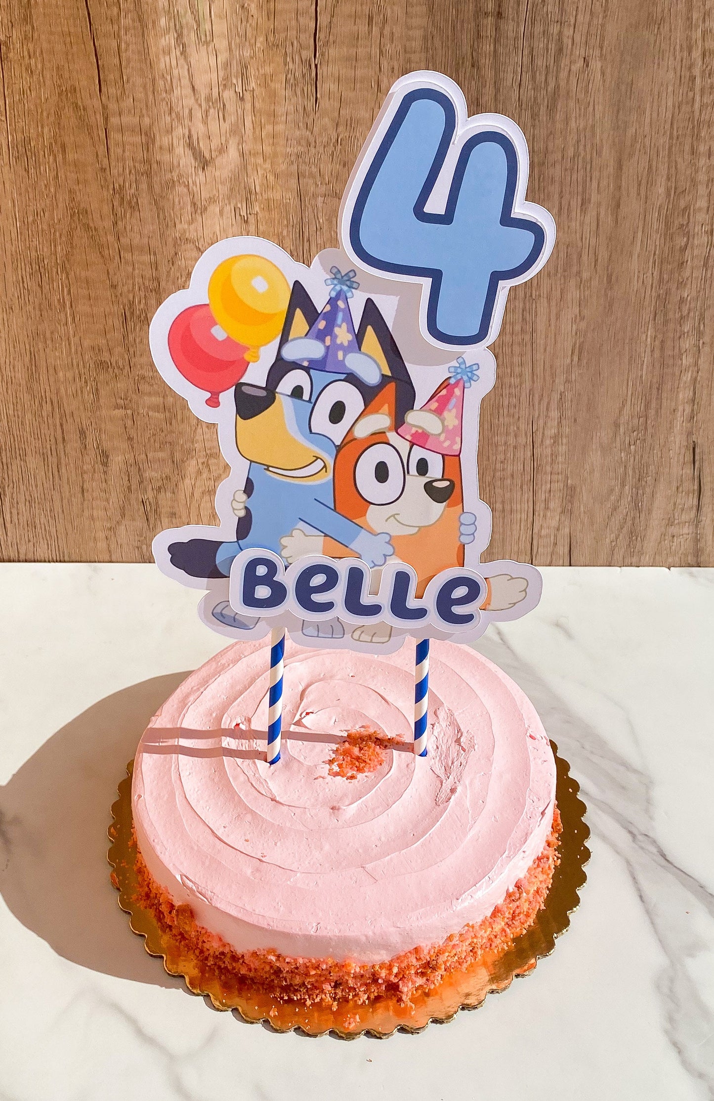 Birthday Cake Topper: Custom with Name and Age