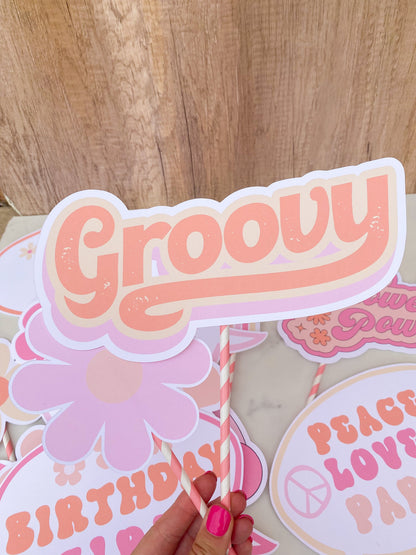Photo Props: Groovy Flowers Custom with Name