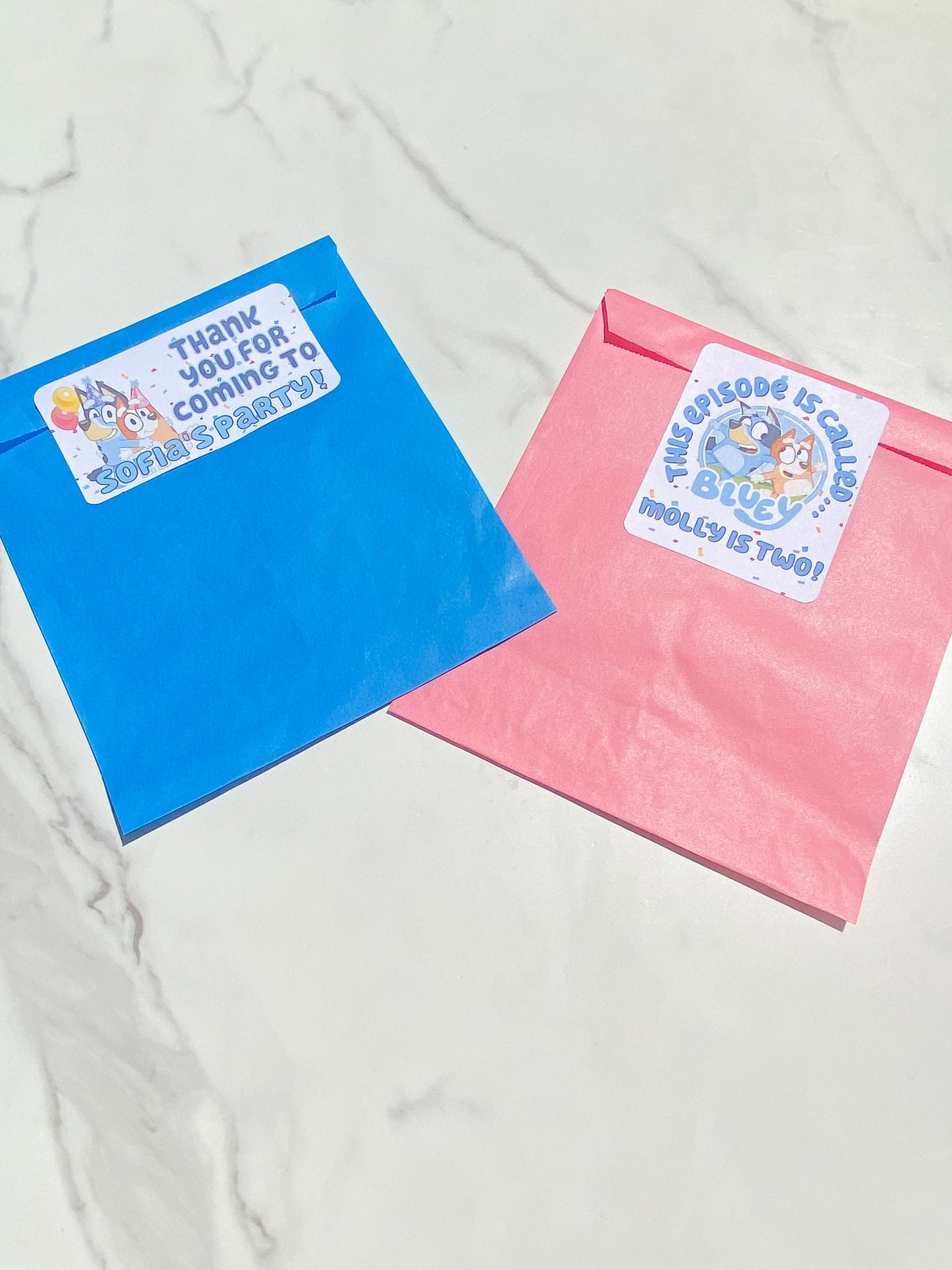 Paper Party Favor Bag with Custom Label