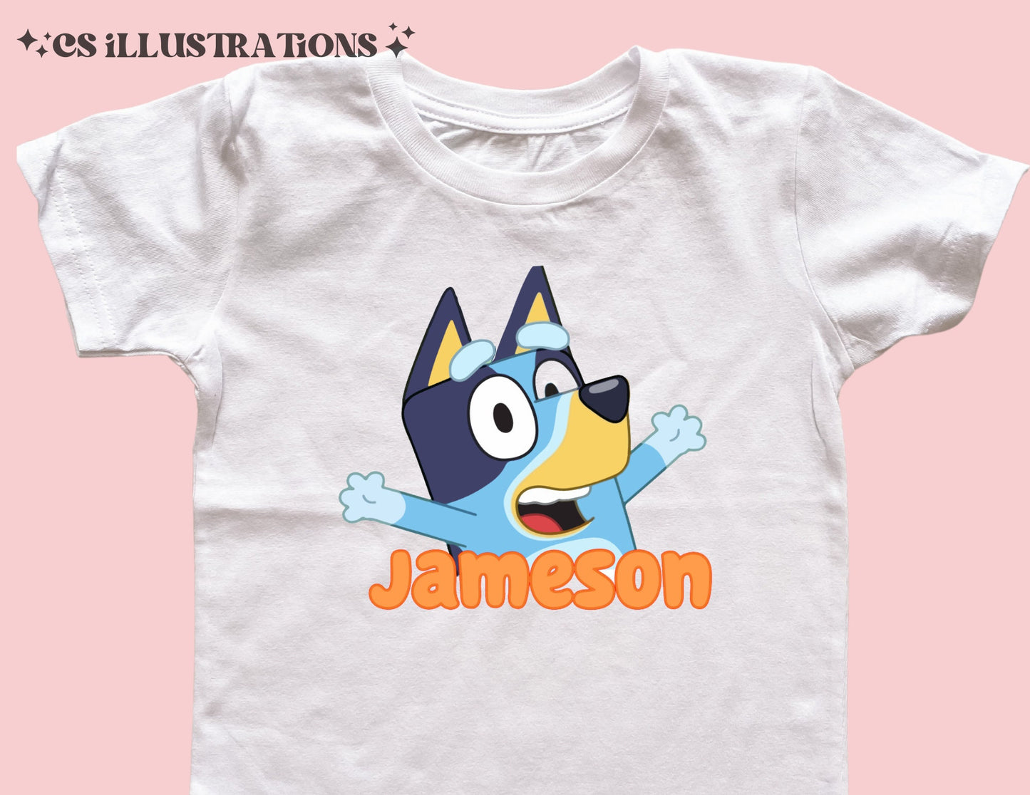 Toddler Youth Tote Bag Zipper Bag with Name: Bluey Birthday