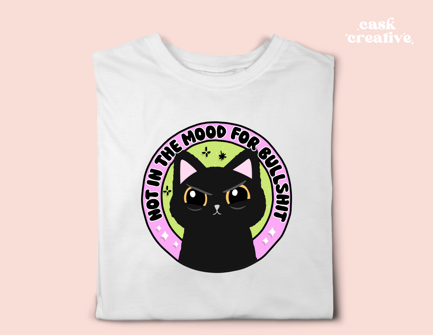 Funny Adult T-shirt and Tote Bags: Not in the Mood Cat