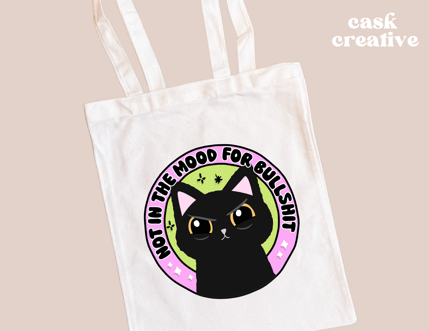 Funny Adult T-shirt and Tote Bags: Not in the Mood Cat