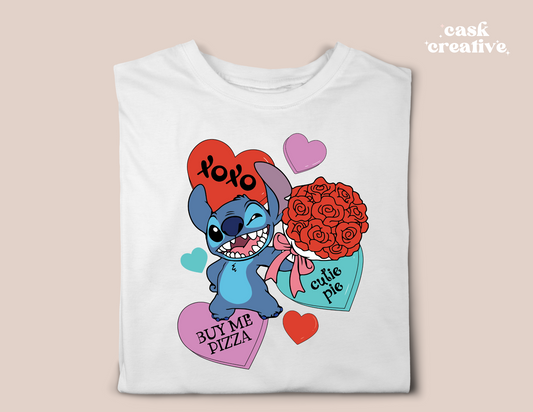 Unisex Youth and Adult T-shirt or Tote Bag: Valentine's Day Lilo XOXO Heart