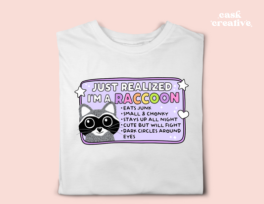 Funny Adult T-shirt and Tote Bags: I'm a Raccoon