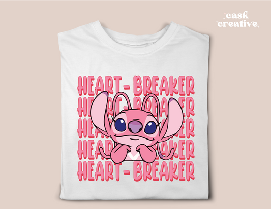 Unisex Youth and Adult T-shirt or Tote Bag: Valentine's Day Lilo Angel Heart Breaker