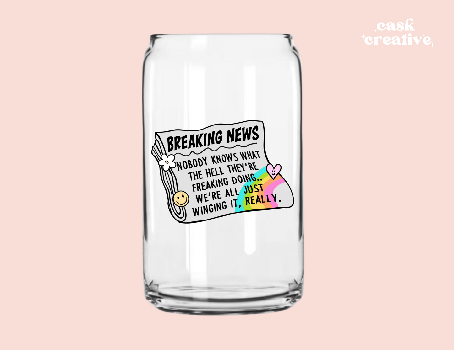 Plastic or Glass Cup with lid and straw: Funny Breaking News