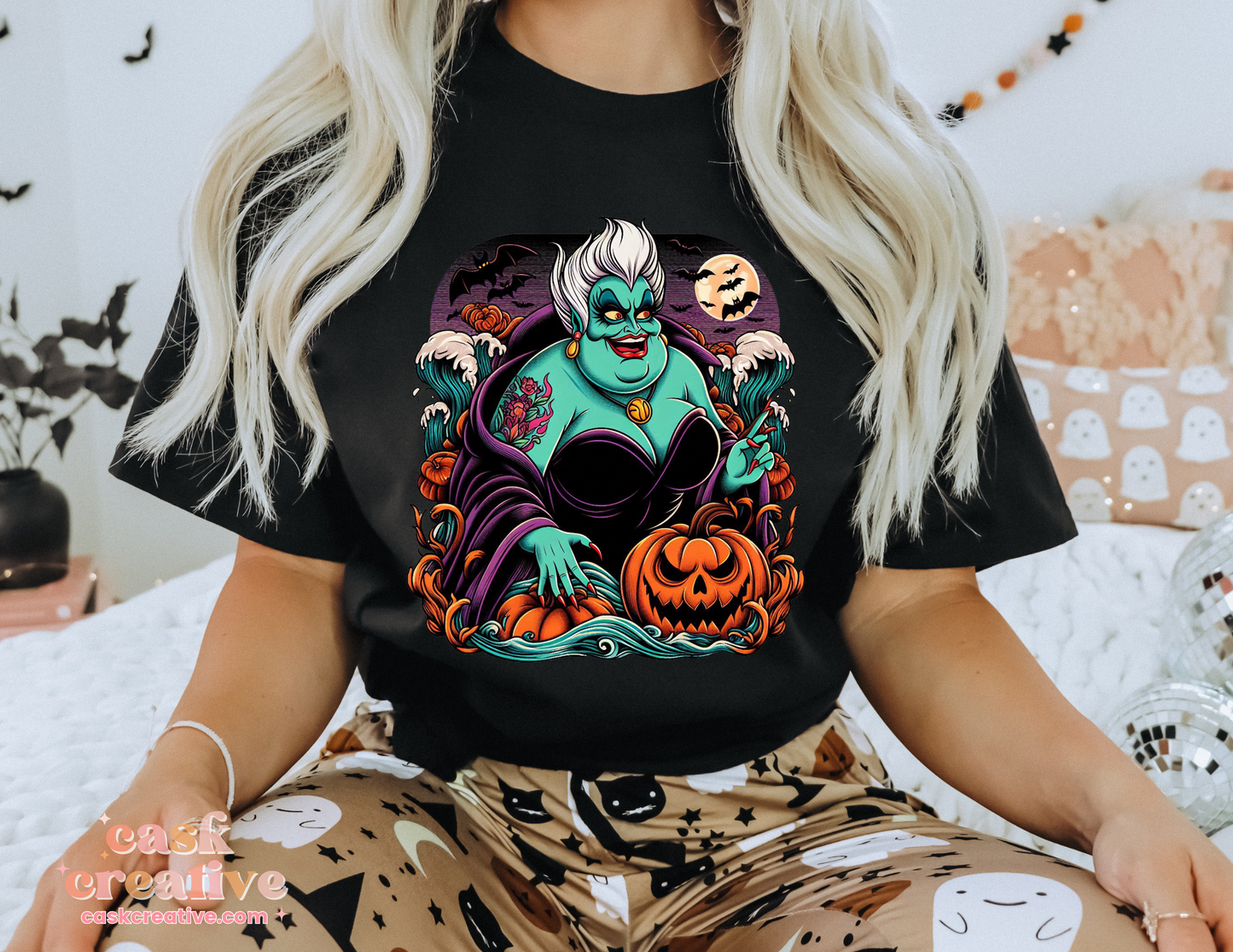 Halloween Adult T-shirt : Villain Pumpkin