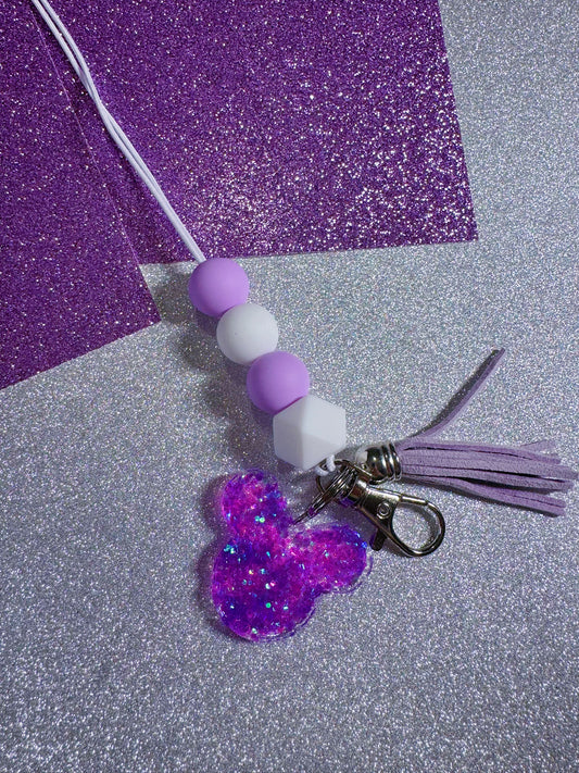 Teacher Beaded Lanyard Badge Holder (quarter beads)